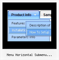 Menu Horizontal Submenu Javascript Html Example Folding Menu Tutorial Example
