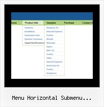 Menu Horizontal Submenu Javascript Html Example Javascript Menu Folding