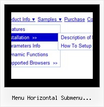 Menu Horizontal Submenu Javascript Html Example Cross Browser Cascading Menus