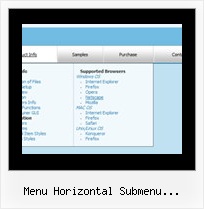 Menu Horizontal Submenu Javascript Html Example Vertical Menu Sample Code
