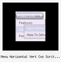 Menu Horizontal Vert Css Scrit Exemple Dhtml Table Menu