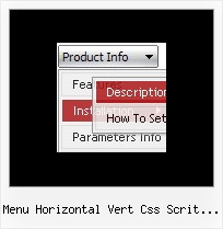 Menu Horizontal Vert Css Scrit Exemple Download Menu Example Dhtml