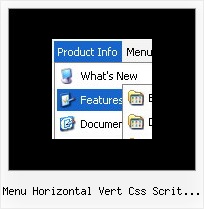 Menu Horizontal Vert Css Scrit Exemple Vertical Javascript Mouseover Menu