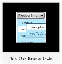 Menu Item Dynamic Extjs Creating A Mouseover Menu