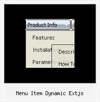 Menu Item Dynamic Extjs Animated Drop Down Menu