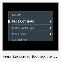 Menu Javascript Desplegable Ejemplo Rollover Menu Sample