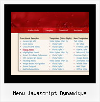 Menu Javascript Dynamique Horizontal Menu Jscript Example Script