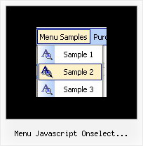 Menu Javascript Onselect Horizontal Vertical Menu