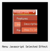 Menu Javascript Selected Effect Tab Interface Examples