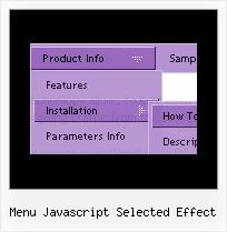 Menu Javascript Selected Effect Dynamic Menu With Javascript