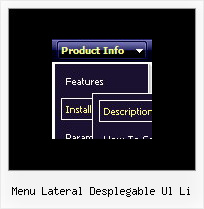 Menu Lateral Desplegable Ul Li Horizontal Slide Menus