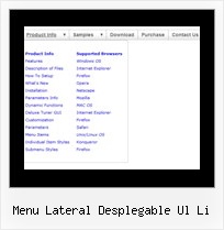 Menu Lateral Desplegable Ul Li Side Frame Navigation Software