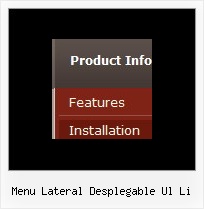 Menu Lateral Desplegable Ul Li Css Horizontal Menus