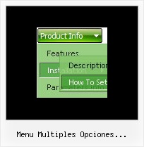 Menu Multiples Opciones Desplegable Html Over Frame Menu Dhtml