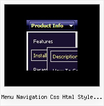 Menu Navigation Css Html Style Win7 Slide Vertical Menu