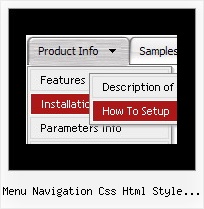 Menu Navigation Css Html Style Win7 Dhtml Horizontal Relative Menu