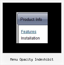 Menu Opacity Indexhibit Scrolling Menu Scripts