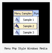 Menu Php Style Windows Media Menu Mouse Over