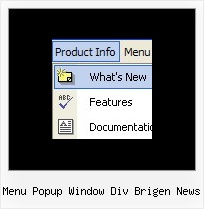Menu Popup Window Div Brigen News Horizontal Flat Menu