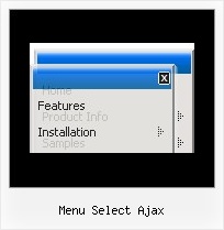 Menu Select Ajax Mouse Over Html Javascript Menu