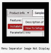 Menu Separator Image Not Display Horizontal Javascript Dhtml Menu