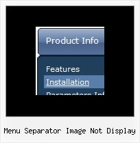 Menu Separator Image Not Display Horizontal Scrolling Menu