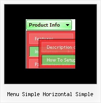 Menu Simple Horizontal Simple Down Menu Web