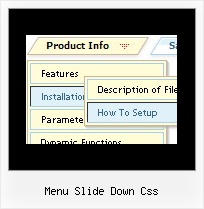 Menu Slide Down Css Layers Javascript