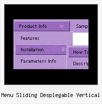 Menu Sliding Desplegable Vertical Javascript Transparent Menu