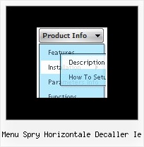 Menu Spry Horizontale Decaller Ie State Drop