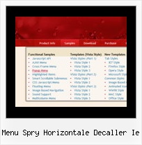 Menu Spry Horizontale Decaller Ie Xp Menu Graphics