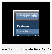 Menu Spry Horizontale Decaller Ie Xp Dhtml Menu
