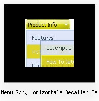 Menu Spry Horizontale Decaller Ie Absolute Positioning Floating Sample Code
