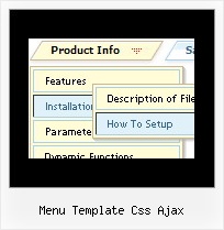 Menu Template Css Ajax Tab Html Javascript