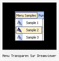 Menu Transparen Sur Dreamviewer Javascript Menu Tendina