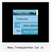 Menu Transparente Con Js Down Menu Html