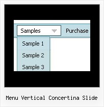 Menu Vertical Concertina Slide Rollover Popup Menu Script