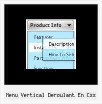 Menu Vertical Deroulant En Css Top Horizontal Menu And Mouseover