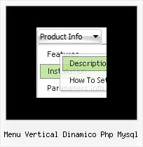 Menu Vertical Dinamico Php Mysql Web Menu Sample