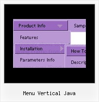 Menu Vertical Java Pop Up Javascript