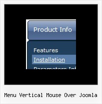Menu Vertical Mouse Over Joomla Transparent Navigation Bar