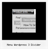 Menu Wordpress 3 Divider Rollover Submenu Script