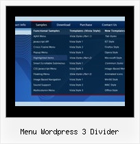 Menu Wordpress 3 Divider Submenus In A Pull Down Menu Html