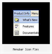 Menubar Icon Flex Javascript Dropdown Expandable