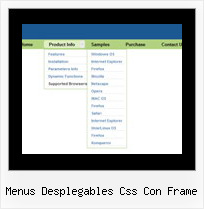 Menus Desplegables Css Con Frame Html Menu Buttons Mouse Over