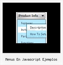 Menus En Javascript Ejemplos Web Menu Template