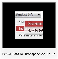 Menus Estilo Transparente En Js Javascript Menu Rolldown