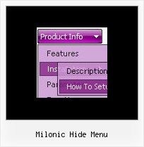 Milonic Hide Menu Website Tab Menu Script