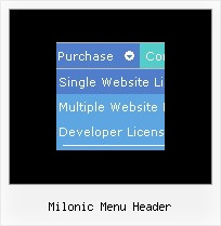 Milonic Menu Header Drop Down Menus Tutorial Html