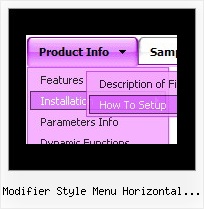 Modifier Style Menu Horizontal Joomla Pull Down Javascript Menu